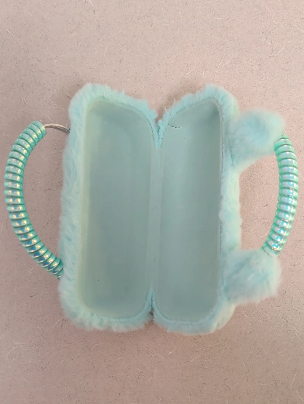 Aqua Plush Kids Llama Glass Case with Cute Face and Bow